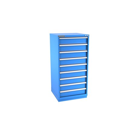 CHAMPION TOOL STORAGE Modular Drawer Cabinet, 9 Drawer, Blue, Steel, 28 in W x 28-1/2 in D x 59-1/2 in H S27000901ILCFTB-BB